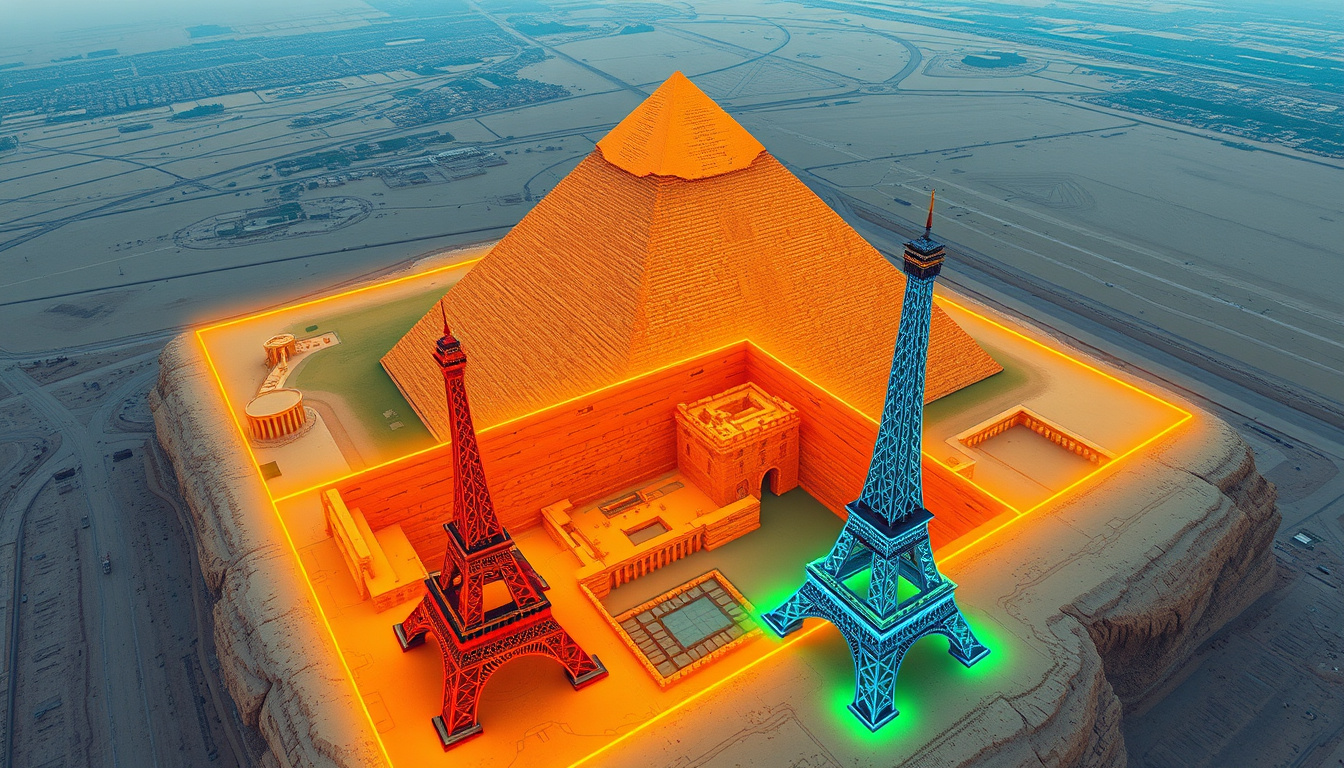 Unearthing Secrets: New Radar Discoveries Reveal Hidden Structures Beneath Giza Pyramids, Deeper Than the Eiffel Tower!